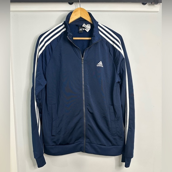 Adidas Essential 3 Stripe Track Jacket - Picture 1 of 6